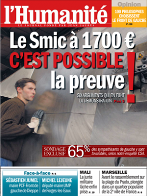 Humanité SMIC 1700 euros